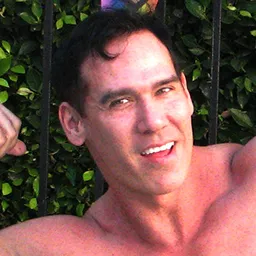 flexing at the pool in west hollywood